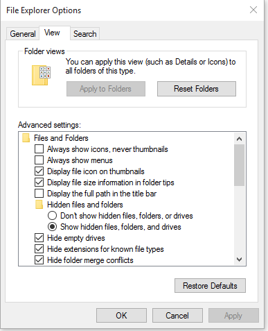 Windows 10 build 10162 Released-file-explorer-options.png