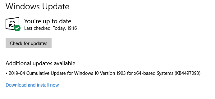 Windows 10 May 2019 Update version 1903 rollout approach-kb4497093.png