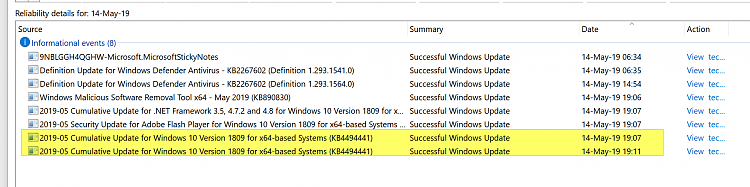 Cumulative Update KB4494441 Windows 10 v1809 Build 17763.503 - May 14-image.png