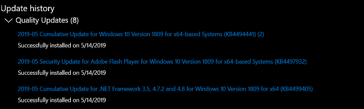Cumulative Update KB4494441 Windows 10 v1809 Build 17763.503 - May 14-image.png
