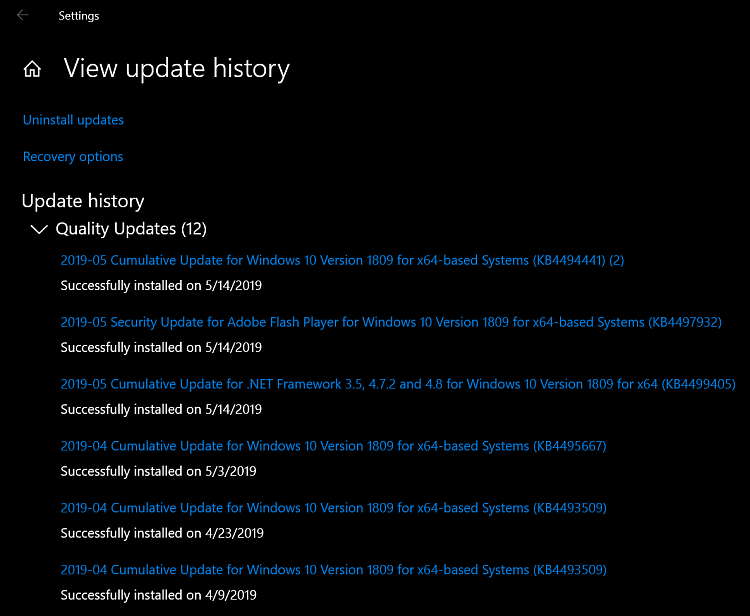 Cumulative Update KB4494441 Windows 10 v1809 Build 17763.503 - May 14-2019-05-14_14h22_54.png