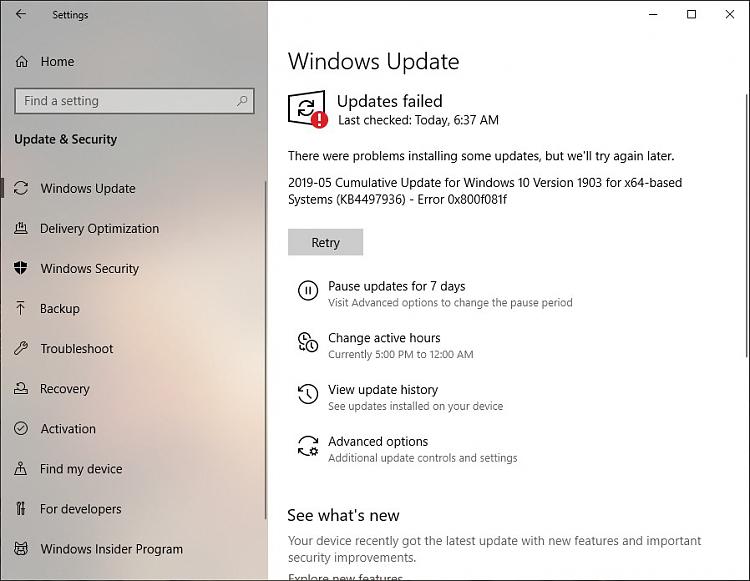 Cumulative Update KB4497936 Windows 10 Insider 1903 build 18362.113-kb4497936_failed.jpg