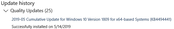 Cumulative Update KB4494441 Windows 10 v1809 Build 17763.503 - May 14-windows-10-1809-version-discrepancy-update-history-.jpg