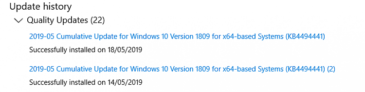 Cumulative Update KB4494441 Windows 10 v1809 Build 17763.503 - May 14-image.png