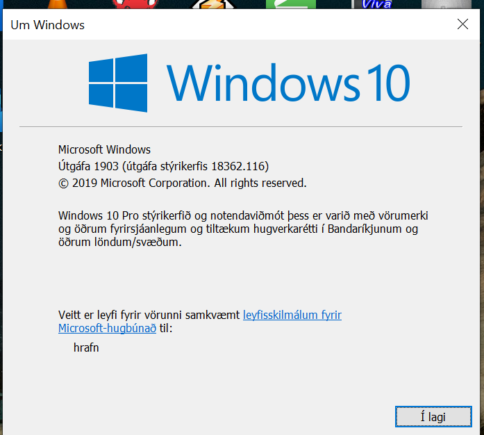Cumulative Update KB4505057 Windows 10 v1903 build 18362.116 - May 19-winver.png