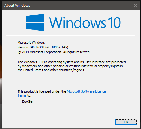 Cumulative Update  KB4497935 Windows 10 v1903 build 18362.145 - May 24-145.png