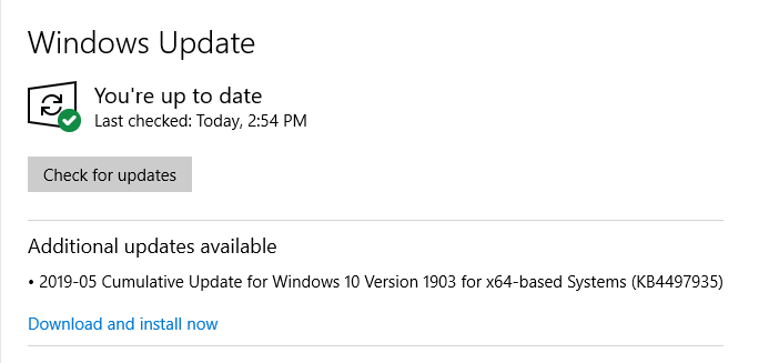 Cumulative Update KB4497935 Windows 10 v1903 build 18362.145 - May 29-image.png