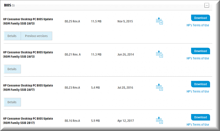 KB4497165 Intel microcode updates for Windows 10 1903 and 1909 Sept. 1-hp-support-page-bios-update.png
