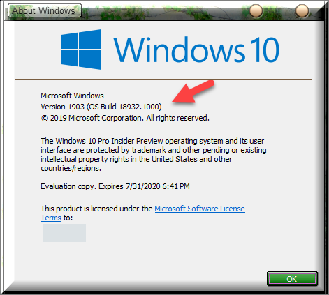 New Windows 10 Insider Preview Fast+Skip Build 18932 (20H1) - July 3-winver-after-installing-os-build-18932.png