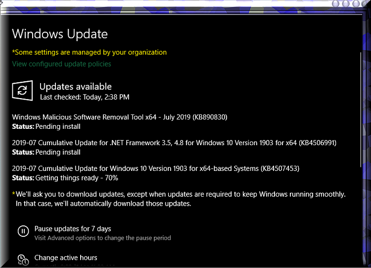 Cumulative Update KB4507453 Windows 10 v1903 build 18362.239 - July 9-kb4507453-installing.png