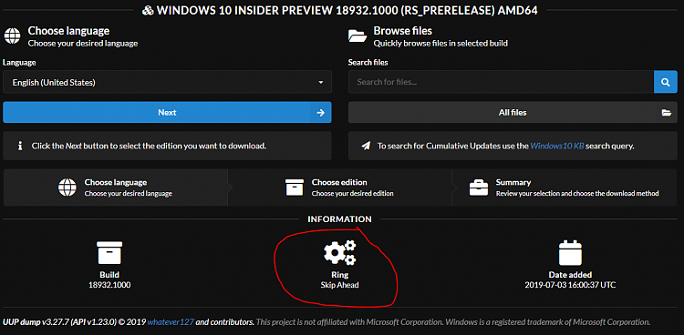 New Windows 10 Insider Preview Fast+Skip Build 18932 (20H1) - July 3-uupdump-3.png