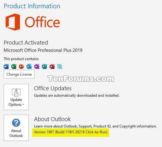 Office 365 Monthly Channel V1907 Build 11901 20218 August 13