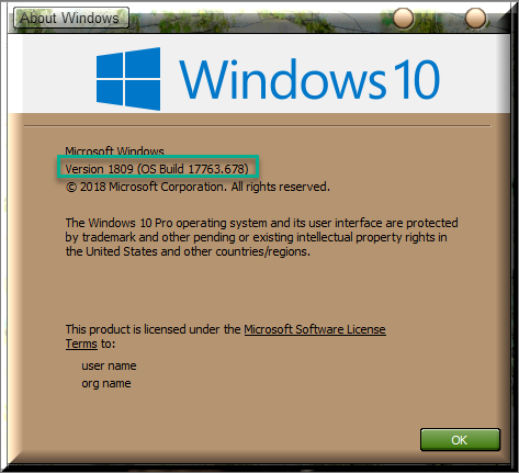 Cumulative Update KB4511553 Windows 10 v1809 Build 17763.678 - Aug. 13-winver-after-installing-kb4511553.png
