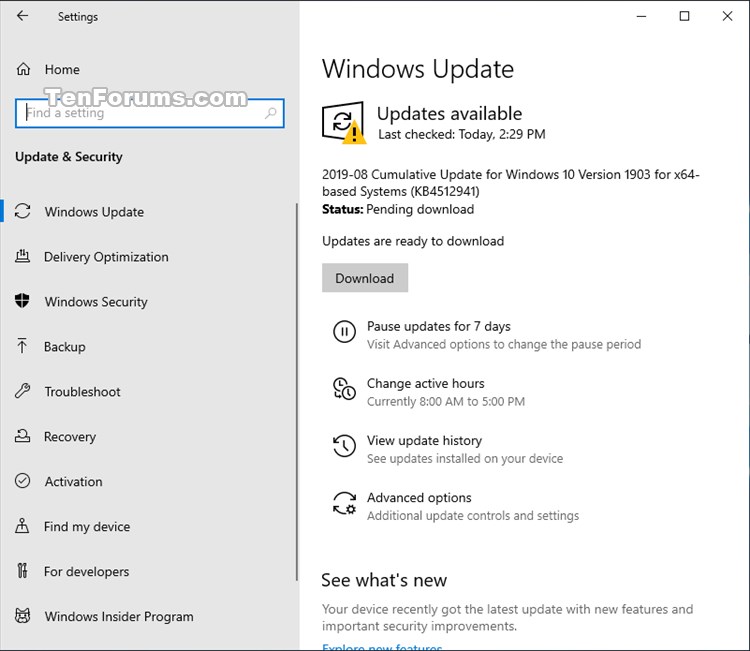 Cumulative Update KB4512941 Windows 10 v1903 build 18362.327 - Aug. 26-kb4512941.jpg