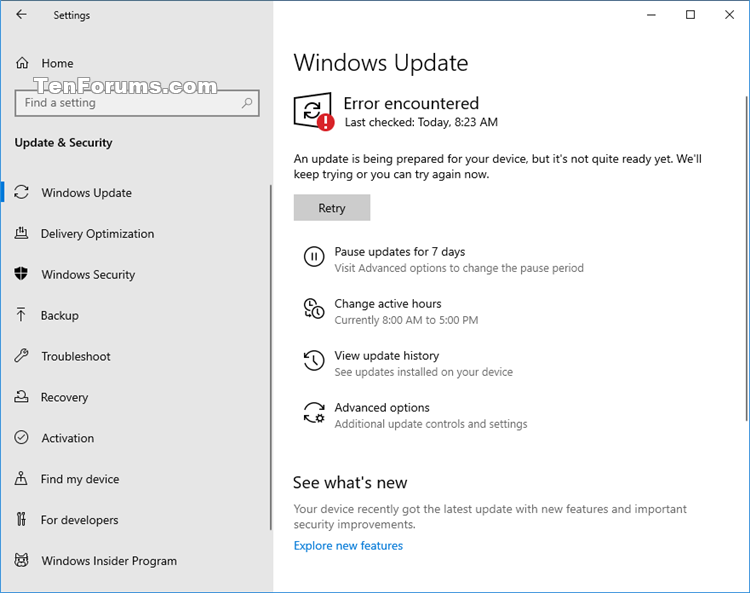 New Windows 10 Insider Preview Fast+Skip Build 18975 (20H1) - Sept. 6-error.png