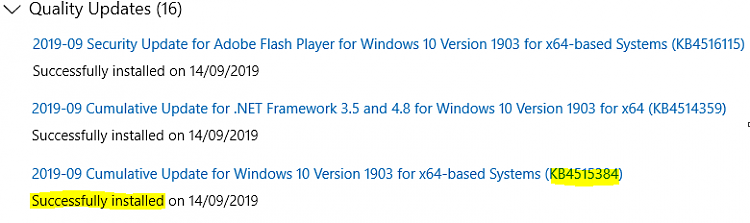 Cumulative Update KB4515384 Windows 10 v1903 build 18362.356 Sept. 10-image.png