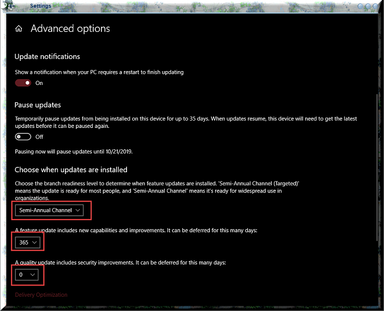 Cumulative Update KB4515384 Windows 10 v1903 build 18362.356 Sept. 10-pausing-updates-advanced-options.png
