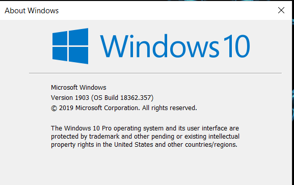 Cumulative Update KB4522016 Windows 10 v1903 build 18362.357 Sept. 23-image.png