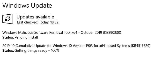 Cumulative Update KB4517389 Windows 10 v1903 build 18362.418 - Oct. 8-image.png