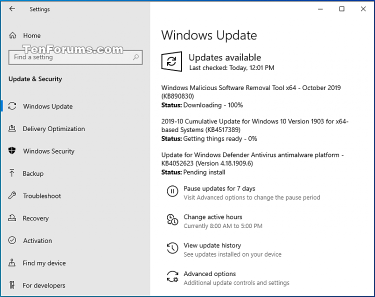 Cumulative Update KB4517389 Windows 10 v1903 build 18362.418 - Oct. 8-kb4517389.png