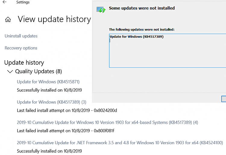 Cumulative Update KB4517389 Windows 10 v1903 build 18362.418 - Oct. 8-capture.png