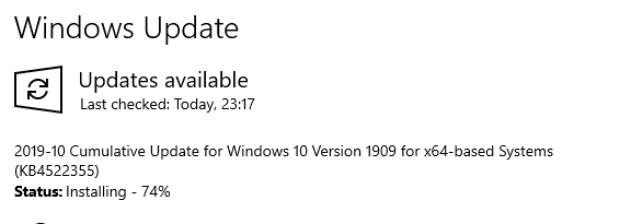 Cumulative Update KB4517389 Windows 10 v1903 build 18362.418 - Oct. 8-image.png