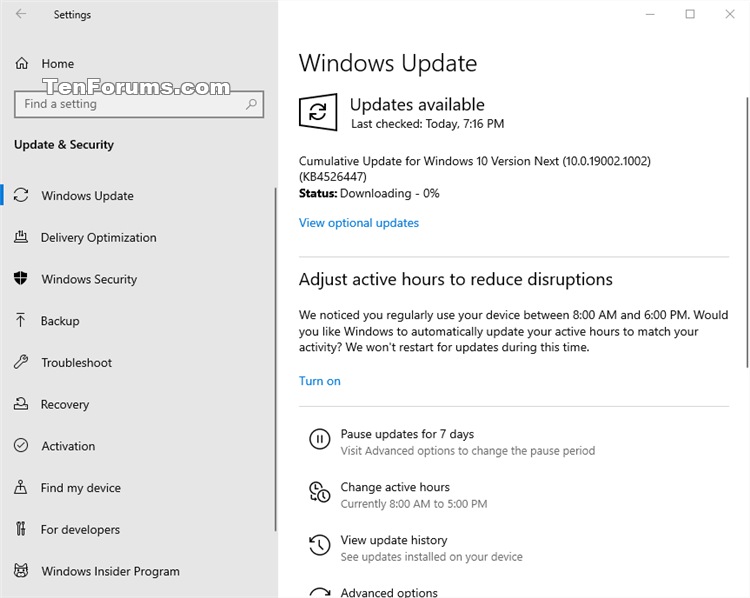 Cumulative Update KB4526447 Windows 10 v1903 build 19002.1002 Oct. 18-kb4526447.png