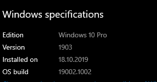 Cumulative Update KB4526447 Windows 10 v1903 build 19002.1002 Oct. 18-4.png