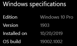 Cumulative Update KB4526447 Windows 10 v1903 build 19002.1002 Oct. 18-ver.jpg