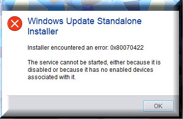 Cumulative Update KB4522355 Windows 10 v1903 build 18362.449 - Oct. 24-error-message-0x80070422.png
