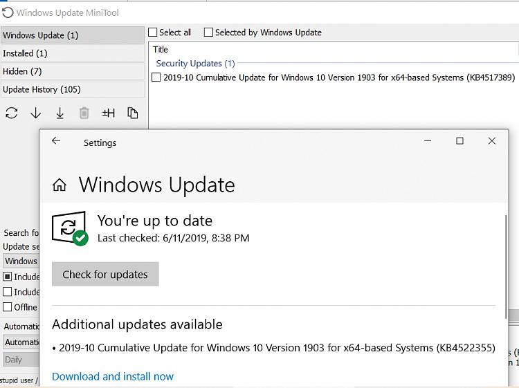 KB4522355 Windows 10 Build 18362.449 19H1 and 18363.449 19H2 - Oct. 23-windows-update.jpg