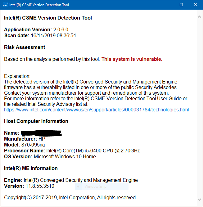 Intel CSME, SPS, TXE, DAL, and Intel AMT 2019.1 QSR Advisory - July 1-image.png