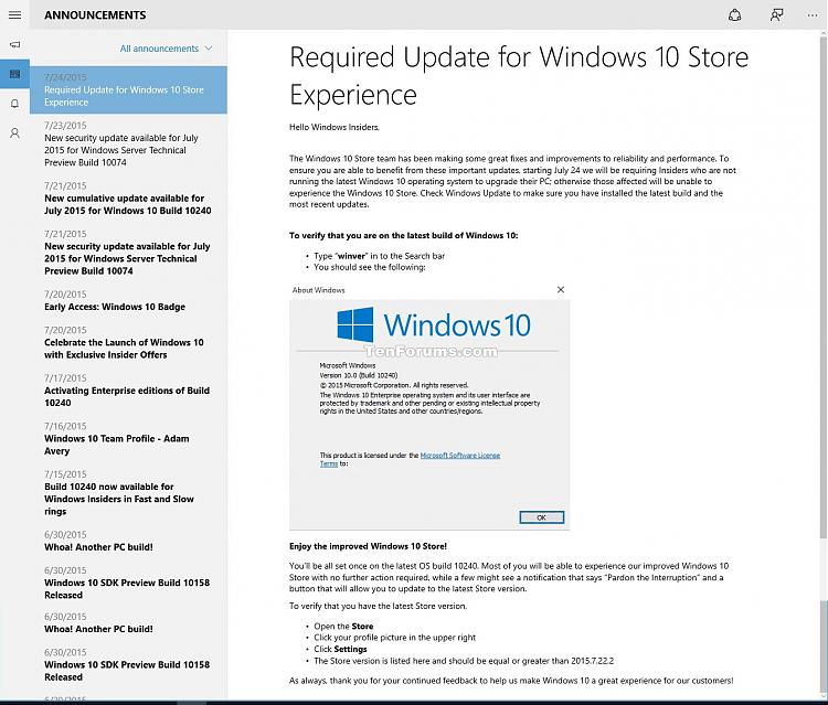 Required Update for Windows 10 build 10240 Store Experience-insiderhub.jpg