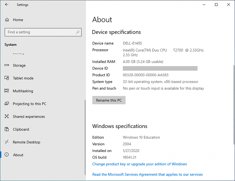 KB4535550 for Windows 10 Insider Preview Slow Build 19041.21 - Jan. 14-win10education-v2004-build1904121-x86-delle1405.png