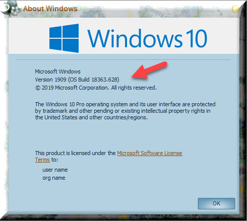 KB4532695 CU Win 10 v1903 build 18362.628 &amp; v1909 build 18363.628-winver-after-installing-kb4532695.png