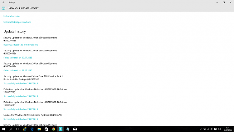 New Security Update KB3074683 for Windows 10 July 27th 2015-failed.png