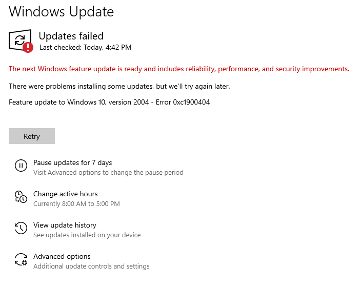 KB4539080 for Windows 10 Insider Preview Slow Build 19041.84 - Feb. 11-19041.84-update-error-.png