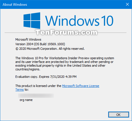 Windows 10 Insider Preview Fast Build 19569.1000 - February 20-winver_19569.png