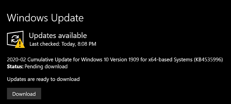 KB4535996 CU Win 10 RP v1903 build 18362.693 and v1909 build 18363.693-2020-02-26_20h10_07.png