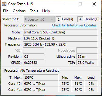 KB4497165 Intel microcode updates for Windows 10 1903 and 1909 Sept. 1-coretemp-scr.png