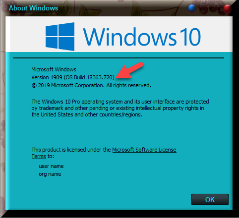 KB4551762 CU Win 10 v1903 build 18362.720 and v1909 build 18363.720-winver-after-installing-kb4551762.png