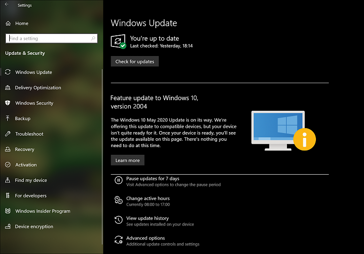 How to get the Windows 10 May 2020 Update version 2004-device-not-ready-notice.png
