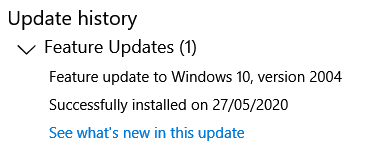 How to get the Windows 10 May 2020 Update version 2004-2004-update-history.png