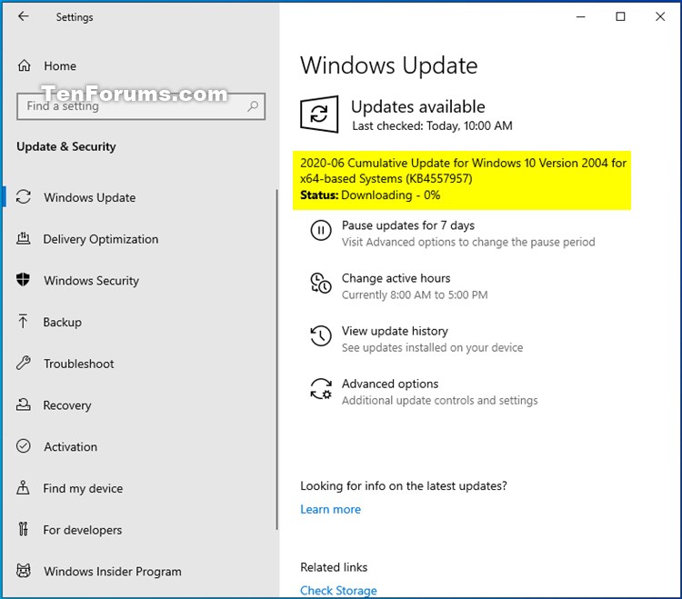 KB4557957 Cumulative Update Windows 10 v2004 build 19041.329 - June 9-kb4557957.jpg