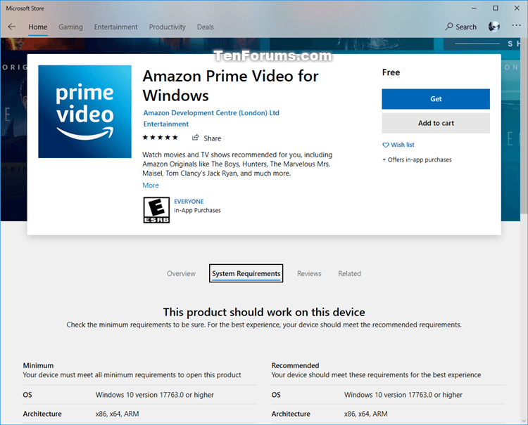 Prime Video for Windows - Microsoft Apps