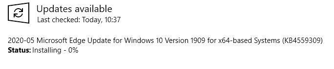 Kb4541302 Microsoft Edge Available Windows 10 Version 1903 And 1909