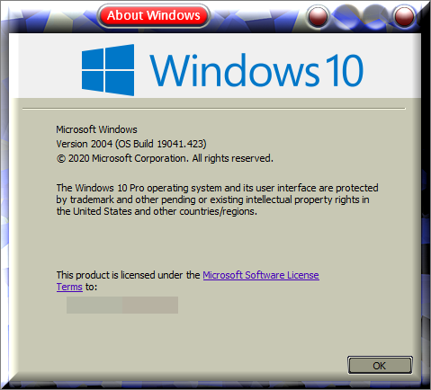 KB4568831 Cumulative Update Windows 10 v2004 build 19041.423 - July 31-winver-after-installing-kb4568831.png