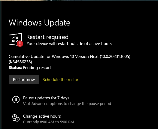 Windows 10 Insider Preview Build 20231.1005 (rs_prerelease) - Oct. 12-kb4586238.png