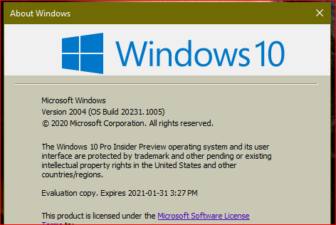 Windows 10 Insider Preview Build 20231.1005 (rs_prerelease) - Oct. 12-winver-after-installing-kb4586238.png