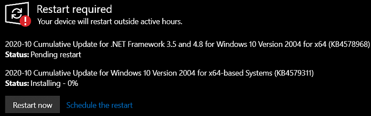 KB4579311 Cumulative Update Windows 10 v2004 build 19041.572 - Oct. 13-image.png